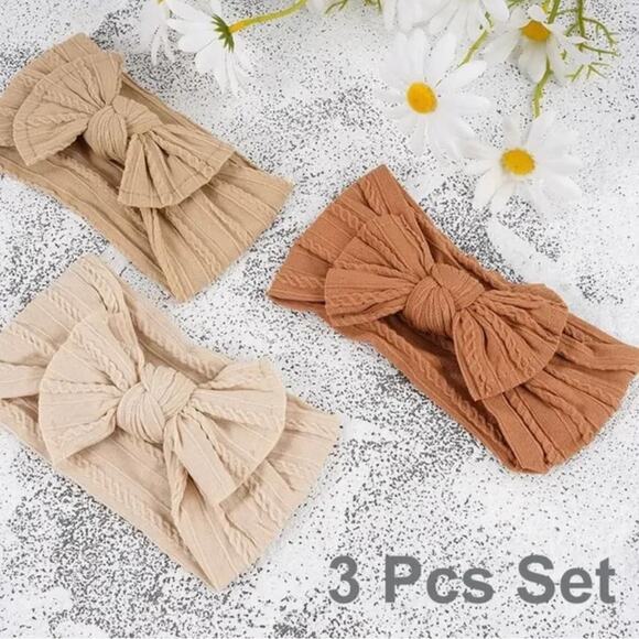 New baby, toddler girl 3 piece headbands - Picture 2 of 10